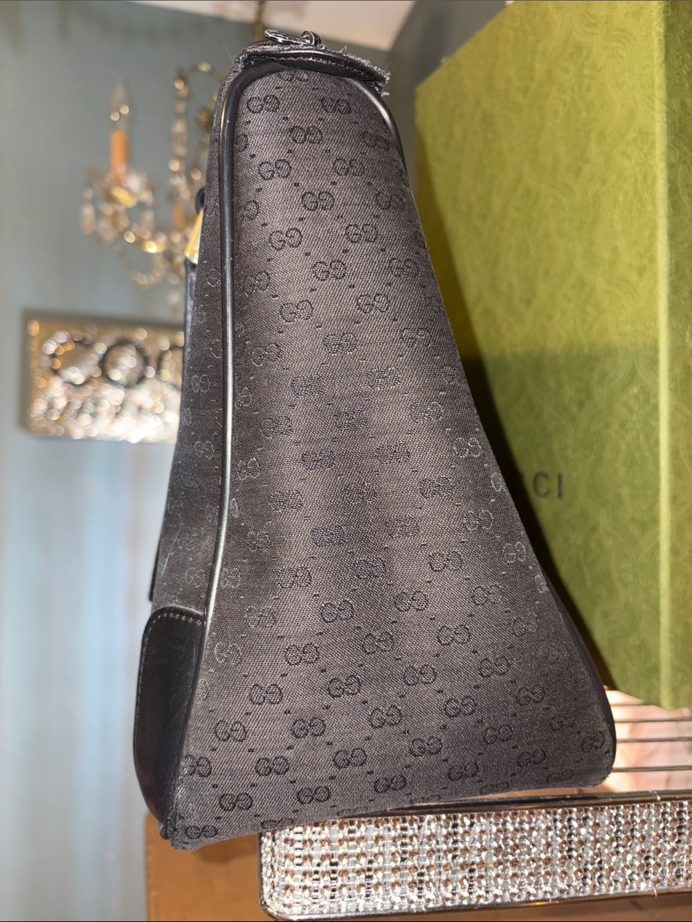 Gucci Black Monogram Canvas vintage purse - Picture 4 of 10
